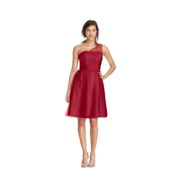 David's Bridal Dresses Davids Bridal Apple Red Tulle Short